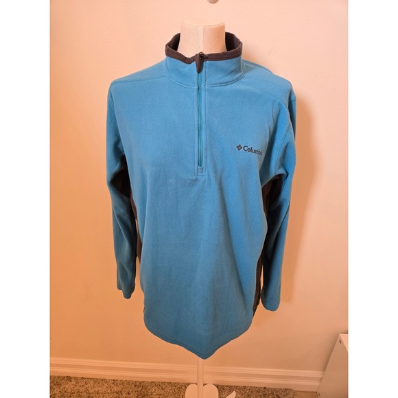 Columbia Tops - Columbia Women's Medium Blue Fleece 1/4‎ Zip Pullover Jacket